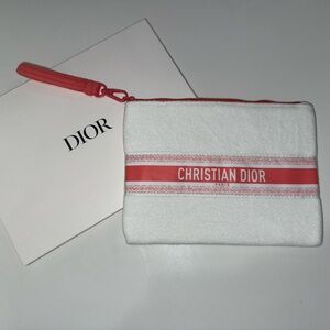 GWP Christian Dior White and Orange Pouch